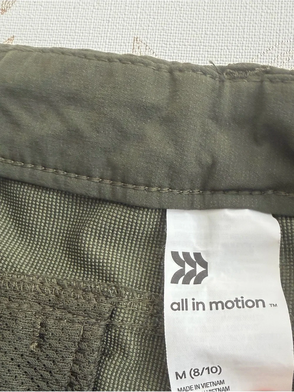 All in Motion Boys Medium (8/10) Olive Green Performance Golf / Active Shorts - Picture 6 of 7